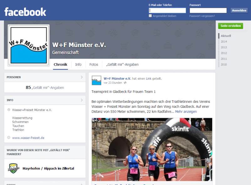 wf auf facebook